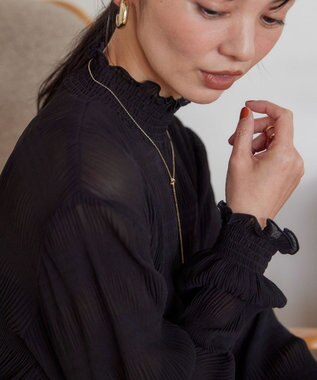 AMERICAN HOLIC マジョリカプリーツハイネックブラウス Black