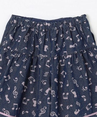 ANY KIDS 音符総柄キュロット デニム