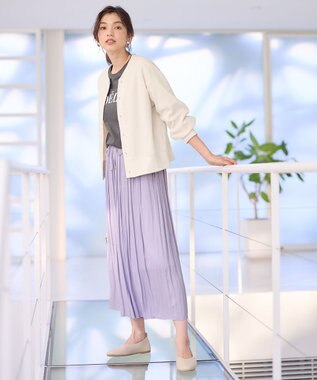 ANY リングドットボタンカーディガン ベージュ