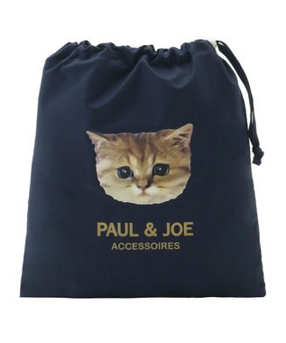 MOONBAT 【ジュニアリュック対応】ポールアンドジョー ポーチ付きキッズレインコート ネイビーブルー