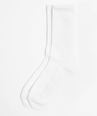 WEGO 底パイルカラーリブソックス ホワイト