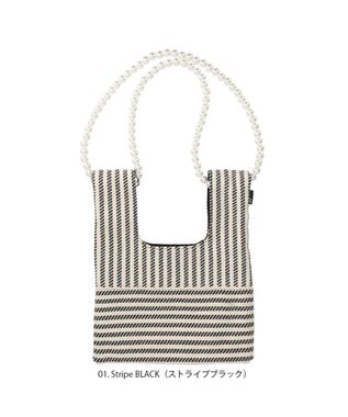 ROOTOTE 6462【直営店限定】LT.パールショルダーミニショッパー-A 01：ストライプブラック