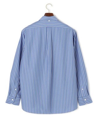 J.PRESS MEN パッチフラップ マルチストライプシャツ/B.D. サックスブルー系1