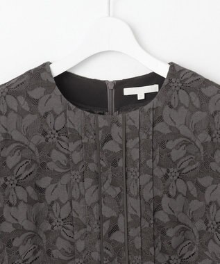 自由区 【洗える】フルールコードレース ワンピース スレート