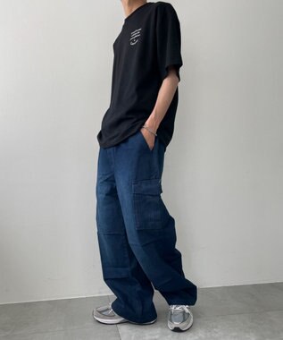 WEGO 【速乾】CONVERSEフォトプリントドロストＴ ブラック