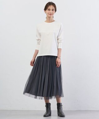 J.PRESS LADIES S メタリックロゴ ロンＴ ホワイト系