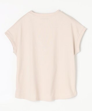 ANY グリッタープリントロゴＴシャツ ベージュ