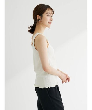 Green Parks メローリブタンク Ecru