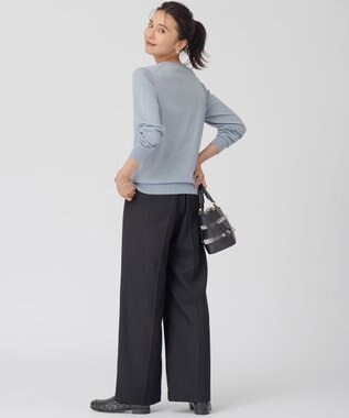 23区 【アンサンブル対応】サステナブルウール カーディガン サックス