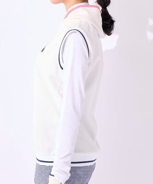 FILA GOLF／marie claire 【marie claire SPORT】 天体モチーフ柄ワッフルベスト＋長袖インナーセット ホワイト