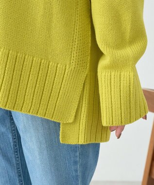 earth music&ecology ウォッシャブルスリットチュニック Yellow