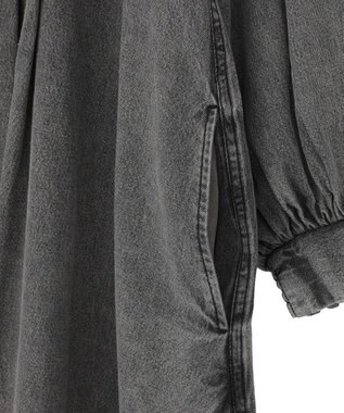 Green Parks ■ESCAR デニムラッフルカラーワンピース Gray