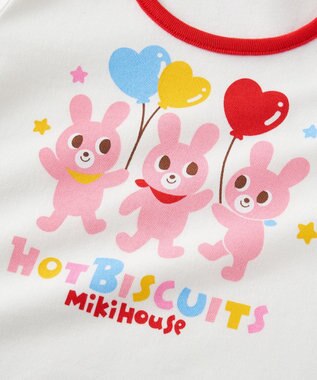 MIKI HOUSE HOT BISCUITS 【80-120cm】 キャビット ルームウェア 上下セット 赤