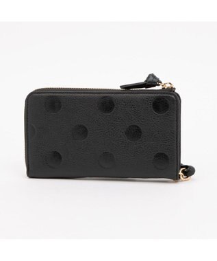 UNBILLION ペルケ perche / ドット型押しL字ロングストラップウォレット ブラック