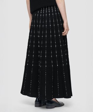 JOSEPH 【洗える】フラグメントストライプ 　スカート Black/Ivory