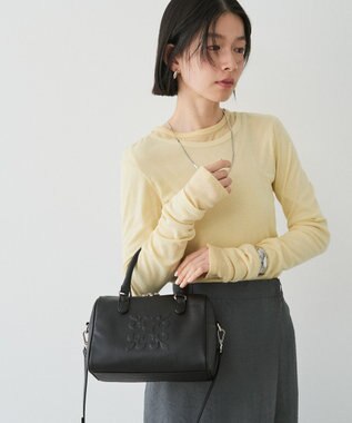 russet 《composition》レザー2WAYミニボストンバッグ(CE-1684) Black