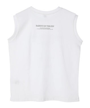 AMERICAN HOLIC 前後ロゴノースリーブカットプルオーバー Off White