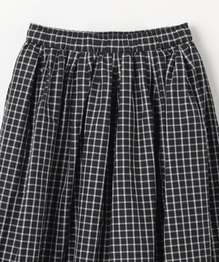 ANY L 【ウエストゴム】タックギャザーフレアスカート チェック
