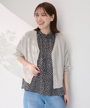 ANY L 【接触冷感/UVカット/抗菌防臭/手洗い可/アンチピリング】ファンクションカーディガン ライトグレー