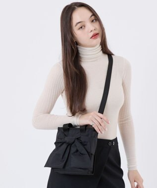 LeSportsac BOW MINI N/S TOTE/ブラックボウズ
