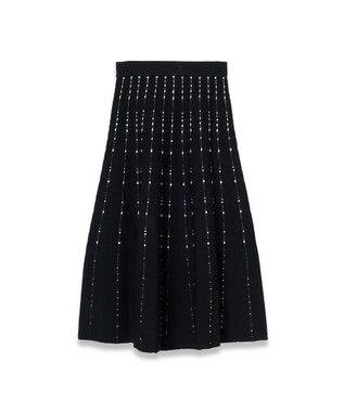 JOSEPH 【洗える】フラグメントストライプ 　スカート Black/Ivory