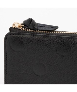 UNBILLION ペルケ perche / ドット型押しL字ロングストラップウォレット ブラック