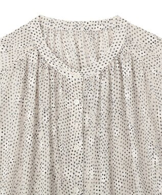 YECCA VECCA シアードット柄ブラウス Off White