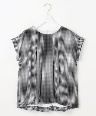 ANY SIS 【洗える】バルーン ブラウス ブラックチェック