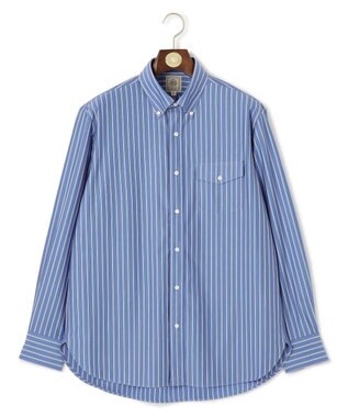 J.PRESS MEN パッチフラップ マルチストライプシャツ/B.D. サックスブルー系1