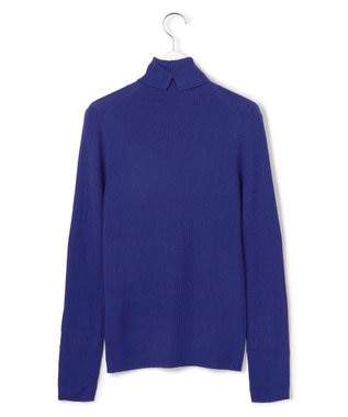 ICB L 【新色追加】エクストラファインメリノリブ タートルネックプルオーバー ロイヤルブルー系