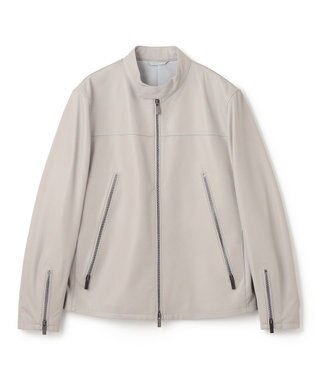 JOSEPH HOMME 【LEON 2月号掲載】ライトラムナッパレザー　シングルライダース アイボリー系