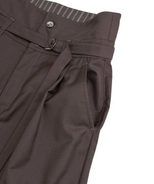 YECCA VECCA ベルト付き2wayタックワイドパンツ Dark Brown