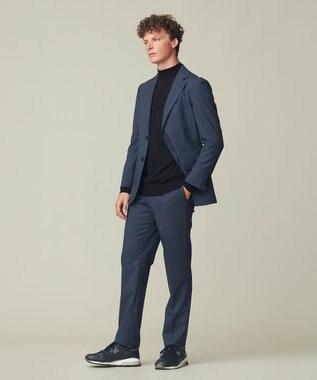 J.PRESS MEN 【WEB限定 / ジャケットインに最適】モックネック ニット ブラック系