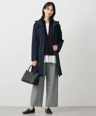 J.PRESS LADIES L アルガンシルク チェック クロップド パンツ ライトグレーチェック系