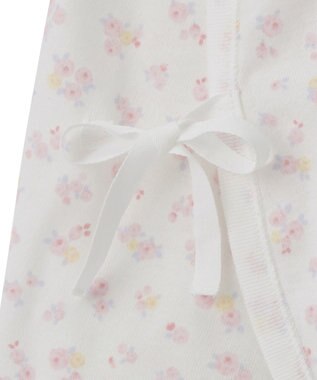 MIKI HOUSE HOT BISCUITS 【50-60cm】 フライス コンビ肌着 プリント柄 ピンク