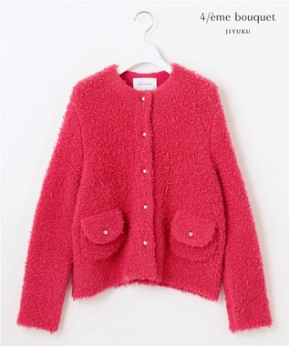 自由区 【カトリエムブーケ】Cahoteux poil ポケットディテールジャケット フューシャ