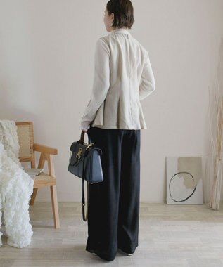 Green Parks AnriettMusee シアータックワイドパンツ Black