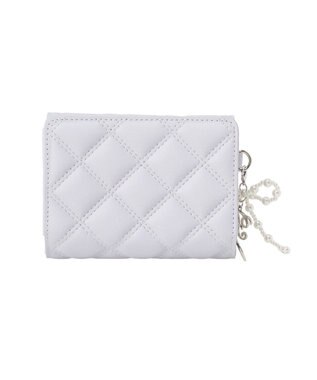 Maison de FLEUR ビジューリボンキルティングウォレット Sax
