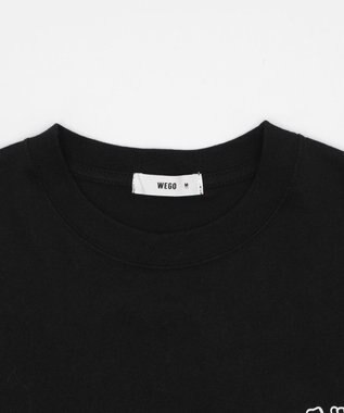 WEGO 【ユニセックス着用ITEM】アクセ付きストレートロゴT（SS） ブラック