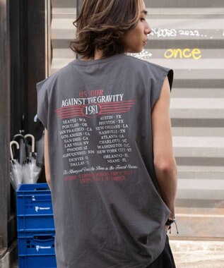 WEGO 【ユニセックス着用ITEM/MLサイズ展開】ヴィンテージライクグラフィックノースリーブ 柄2