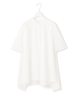 ICB 【接触冷感・UVカット・洗える】ヴィンテージスパンブロード バンドカラーブラウス オフホワイト系