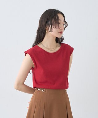 earth music&ecology 前後２ｗａｙステッチリブタンクトップ Red