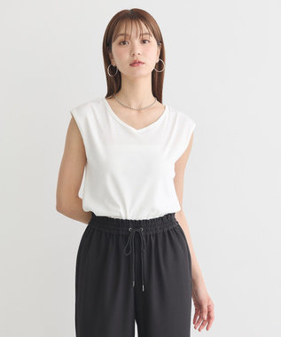 earth music&ecology 前後２ｗａｙステッチリブタンクトップ Ivory