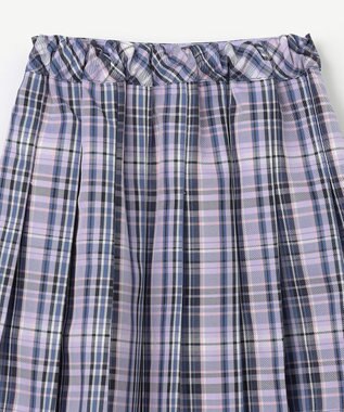ANY KIDS チェック柄 ガーリー スカパン ブルー系