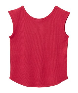 earth music&ecology 前後２ｗａｙステッチリブタンクトップ Red
