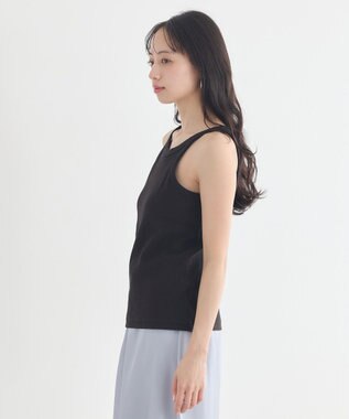 earth music&ecology アメスリテレコタンクトップ Black