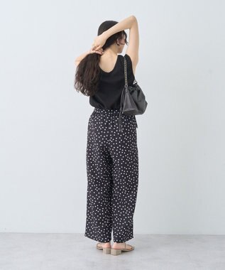 earth music&ecology 前後２ｗａｙステッチリブタンクトップ Black