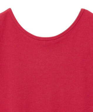 earth music&ecology 前後２ｗａｙステッチリブタンクトップ Red