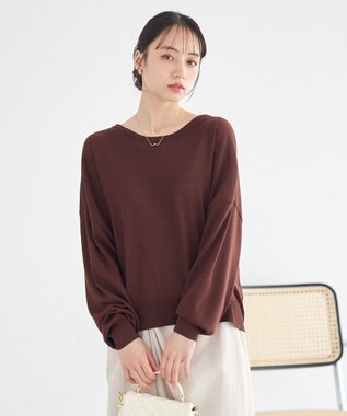 earth music&ecology 【2WAY】レーストリムシアーニットカーディガン Brown
