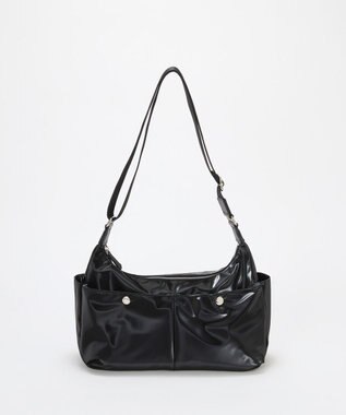 TOPKAPI 【Breath TOPKAPI】【軽量430g】Train 防水ポリエステル ワイド ショルダーバッグ ブラック